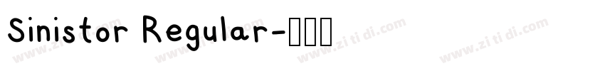 Sinistor Regular字体转换